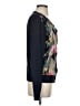 DKNY 100% Silk Floral Black Silk Cardigan Size S - photo 4