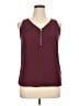 Fortune + Ivy 100% Polyester Burgundy Sleeveless Blouse Size XL - photo 1