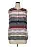 Talbots Stripes Gray Sleeveless Blouse Size XL Petite - photo 1