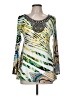 MESMERIZE Silver 3/4 Sleeve Blouse Size M - photo 1