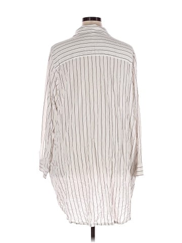 Swim by Cacique 3/4 Sleeve Button-Down Shirt (view 2)