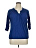 Unbranded Blue 3/4 Sleeve Top Size 1X - photo 1