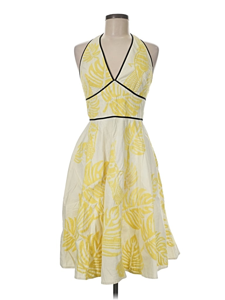 Pre-owned Tara Jarmon Cocktail Dress In Yellow