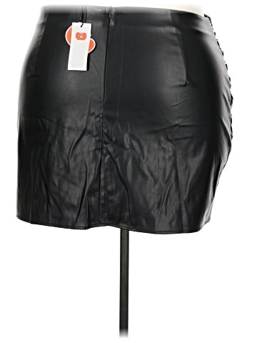 Cider Faux Leather Skirt (view 2)