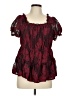 Torrid Burgundy Short Sleeve Blouse Size Lg Plus (0) - photo 1