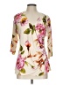 Kiyonna Floral Ivory 3/4 Sleeve Blouse Size 10 - 12 Plus - photo 1