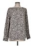 Ann Taylor 100% Polyester Animal Print Ivory Long Sleeve Blouse Size M (tall) - photo 1