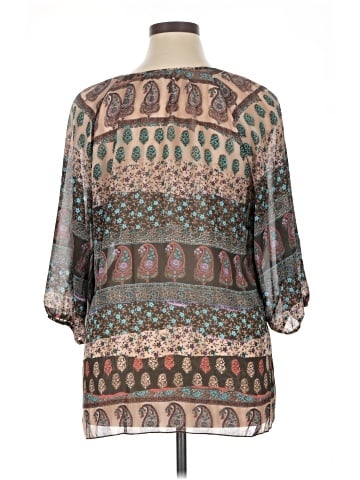 One World 3/4 Sleeve Blouse (view 2)