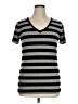 rue21 Stripes Gray Short Sleeve T-Shirt Size XL - photo 1