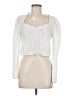 Topshop 100% Polyester Ivory Long Sleeve Blouse Size 8 - photo 1