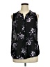 Katherine Barclay 100% Polyester Floral Black Sleeveless Blouse Size XL - photo 1
