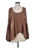 Double Zero 100% Polyester Brown Long Sleeve Blouse Size S - photo 1