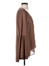 Double Zero 100% Polyester Brown Long Sleeve Blouse Size S - photo 4