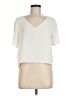 Babaton 100% Polyester Ivory Short Sleeve Blouse Size M - photo 1