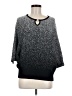 Adrienne Vittadini Silver 3/4 Sleeve Top Size M - photo 1
