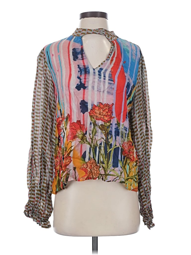 Pre-owned Conditions Apply 3/4 Sleeve Blouse In Blue
