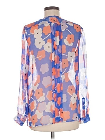 Diane von Furstenberg Long Sleeve Silk Top (view 2)