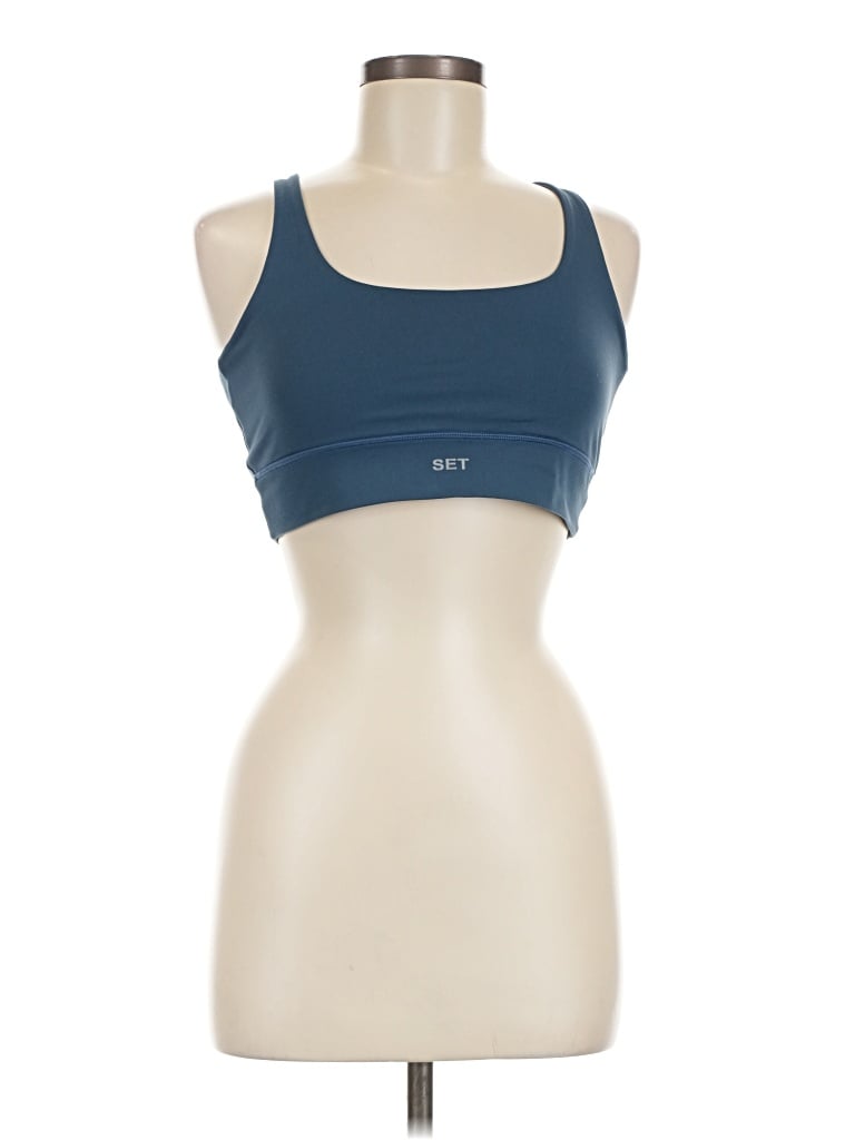 Pre-owned Set Active Sports Bra In Blue