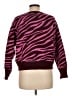 Ann Taylor Animal Print Purple Pullover Sweater Size M - photo 2