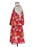 Parker 100% Polyester Print Red Casual Dress Size M - photo 5