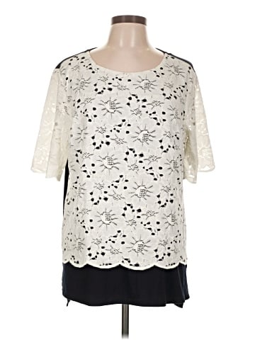 Jones New York Short Sleeve Blouse (view 1)