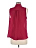 Elle 100% Polyester Burgundy Sleeveless Blouse Size M - photo 2