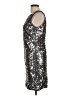 JS Collections 100% Polyester Metallic Silver Cocktail Dress Size 10 - photo 5