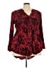 Torrid 100% Rayon Red Long Sleeve Blouse Size 3X Plus (3) - photo 1