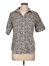 Talbots Animal Print Tan Short Sleeve Blouse Size L (estimated) - photo 1