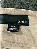 XXI 100% Linen Solid Tan Khaki Shorts Size M - photo 3