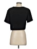Lavender Brown 100% Polyester Black Short Sleeve Top Size XS - photo 2