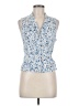 Reformation Blue White Sleeveless Blouse Size 6 - photo 1