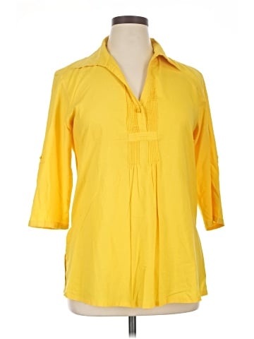 Christina 3/4 Sleeve Button-Down Shirt (view 1)