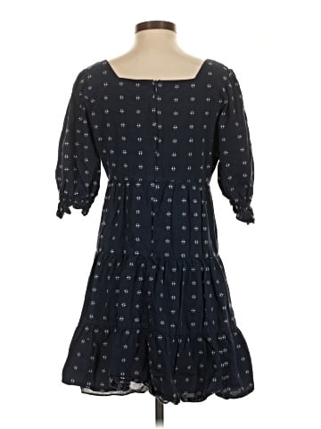 Madewell Square-Neck Puff-Sleeve Babydoll Dress (view 2)