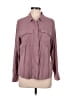 Express 100% Rayon Purple Long Sleeve Button-Down Shirt Size M - photo 1
