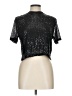 Pol Metallic Silver Short Sleeve Top Size L - photo 1