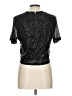 Pol Metallic Silver Short Sleeve Top Size L - photo 2