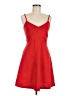 Unbranded 100% Polyester Solid Red Cocktail Dress Size M - photo 1
