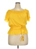 Takara 100% Polyester Yellow Short Sleeve Top Size XL - photo 1
