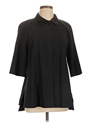 Lafayette 148 New York 3/4 Sleeve Button-Down Shirt (view 1)