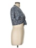 Romwe 100% Polyester Blue Short Sleeve T-Shirt Size L - photo 4