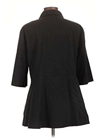 Lafayette 148 New York 3/4 Sleeve Button-Down Shirt (view 2)