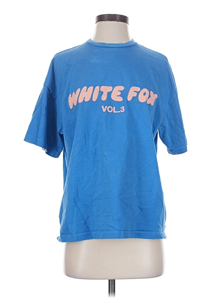 Pre-owned White Fox Short Sleeve T-shirt In Blue