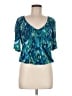 Mudd 100% Rayon Teal Short Sleeve Top Size M - photo 1