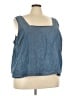 Torrid 100% Tencel Blue Sleeveless Blouse Size 4X Plus (4) - photo 1