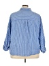 Torrid 100% Cotton Blue 3/4 Sleeve Button-Down Shirt Size 4X Plus (4) - photo 2
