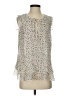 CAbi 100% Polyester Ivory Sleeveless Blouse Size S - photo 1