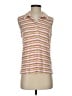 CAbi 100% Rayon Stripes Pink Sleeveless Button-Down Shirt Size S - photo 1