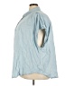 Torrid 100% Tencel Solid Blue Short Sleeve Button-Down Shirt Size 5X Plus (5) - photo 5