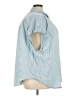 Torrid 100% Tencel Solid Blue Short Sleeve Button-Down Shirt Size 5X Plus (5) - photo 4